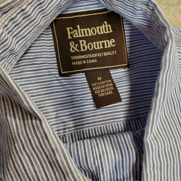🤴👔 Falmouth & Bourne Men's Medium Dress Shirt - Picture 2 of 16